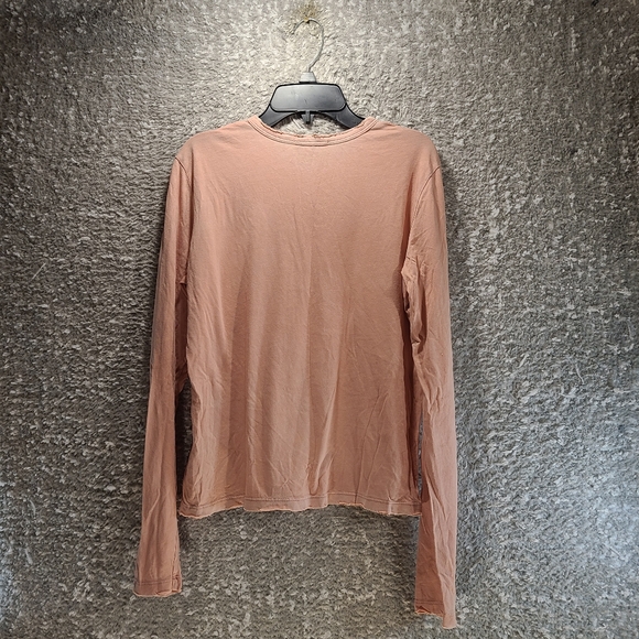 Cotton Citizen Crew Neck Long Sleeve Tee Medium Supima Cotton Peach - Picture 2 of 10